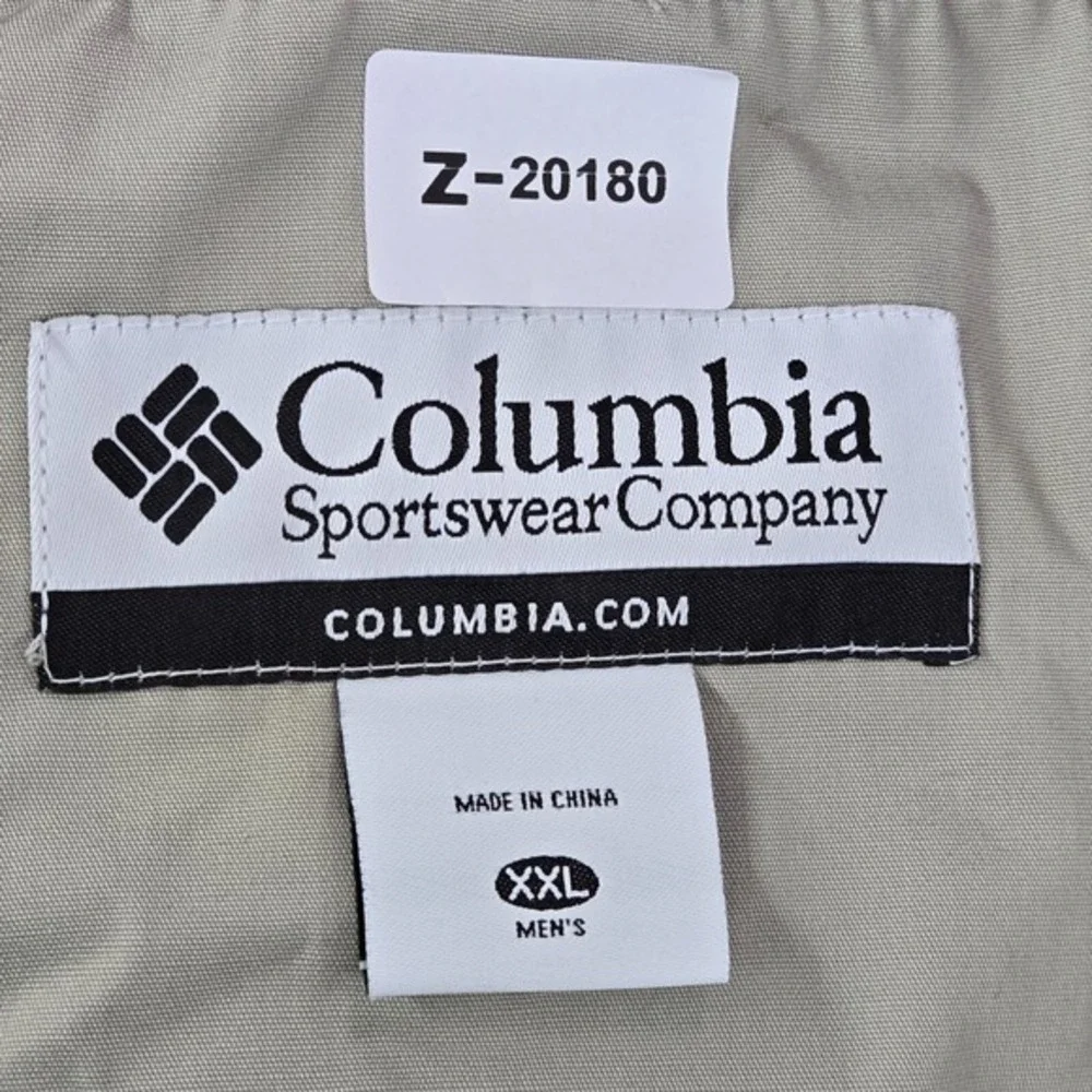 Columbia Men Vest 2XL Beige‎ Trout Slayer Fishing Sleeveless Cotton Polyester